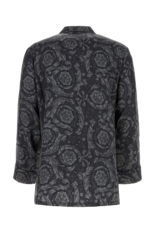 VERSACE | Printed satin pyjama shirt