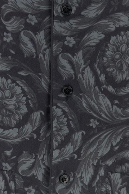 VERSACE | Printed satin pyjama shirt