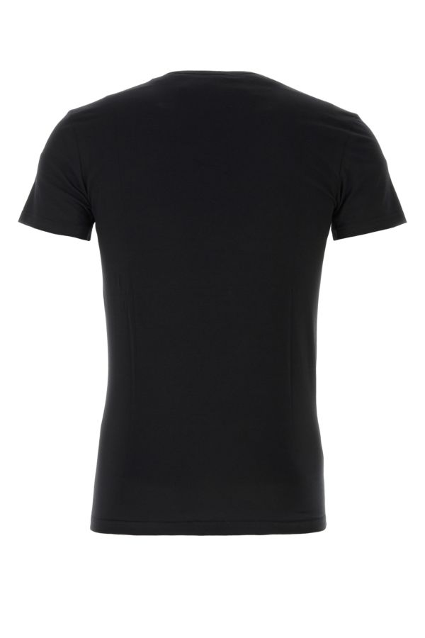VERSACE | Black stretch cotton t-shirt