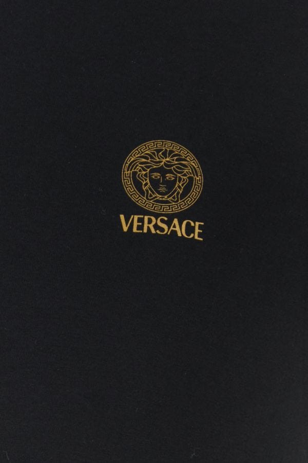 VERSACE | Black stretch cotton t-shirt