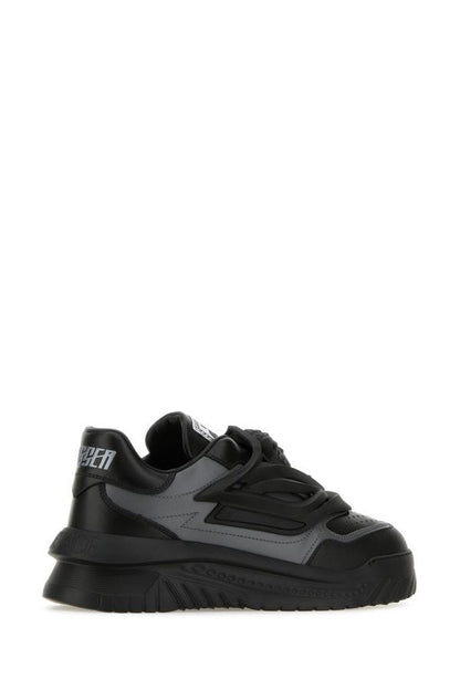 VERSACE | Two-tones leather Odissea slip ons