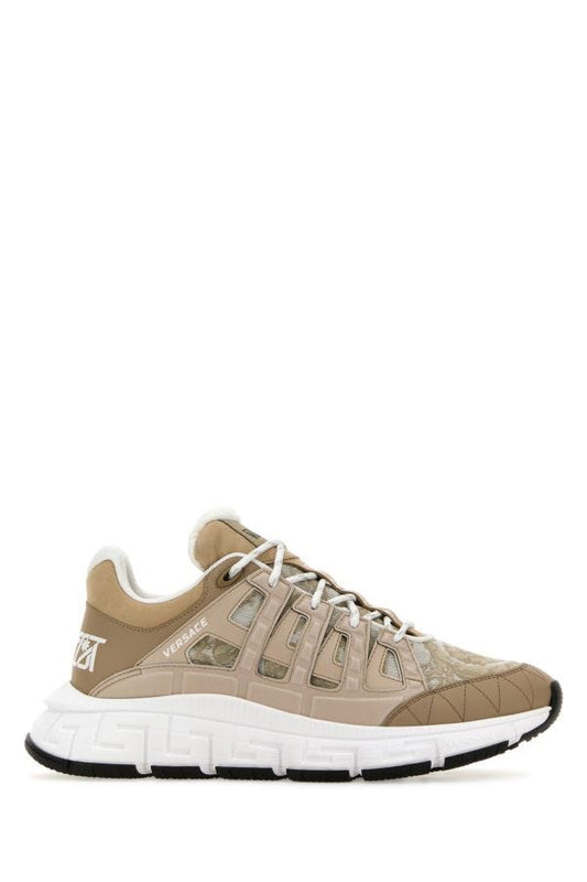 VERSACE | Beige Trigreca Barocco sneakers
