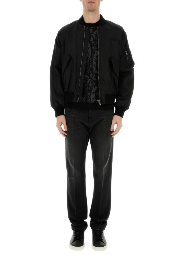 VERSACE | Embroidered wool blend sweater