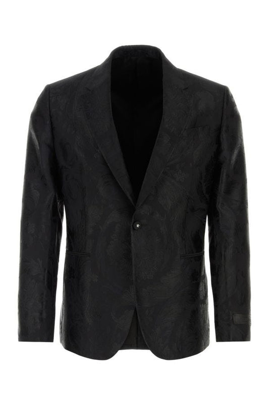 VERSACE | Embroidered jacquard blazer