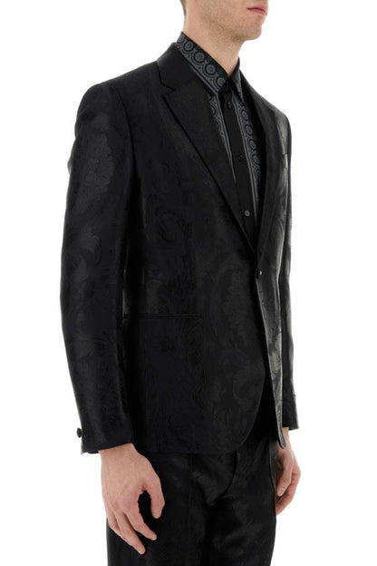 VERSACE | Embroidered jacquard blazer
