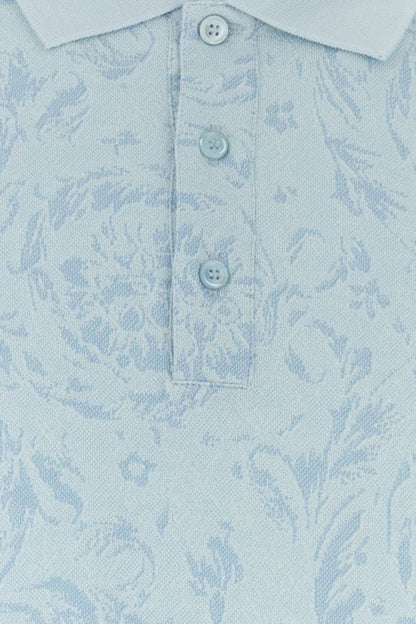 VERSACE | Printed piquet polo shirt
