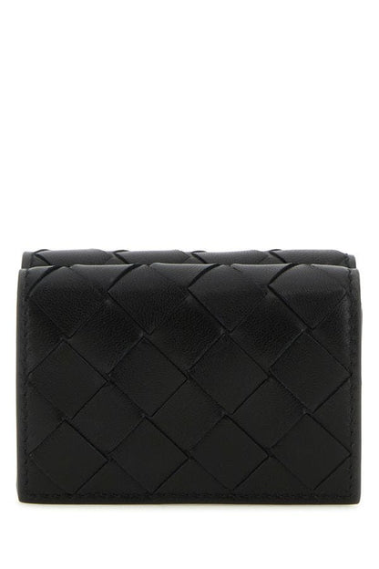 BOTTEGA VENETA | Black leather Tiny Intrecciato wallet