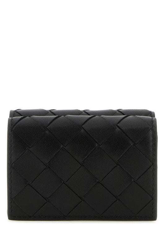 BOTTEGA VENETA | Black leather Tiny Intrecciato wallet