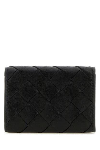BOTTEGA VENETA | Black leather Tiny Intrecciato wallet