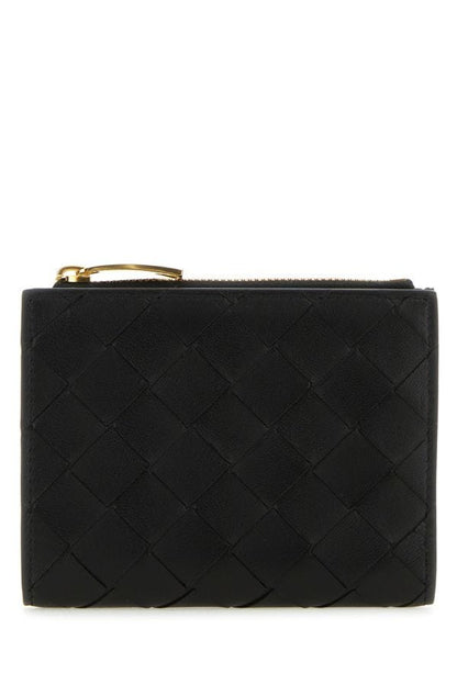 BOTTEGA VENETA | Black leather small Intrecciato wallet