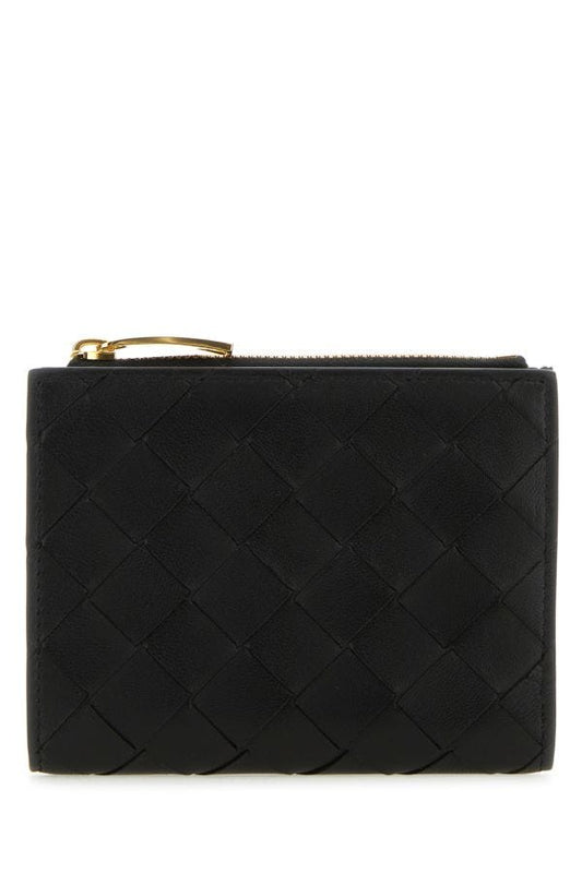 BOTTEGA VENETA | Black leather small Intrecciato wallet