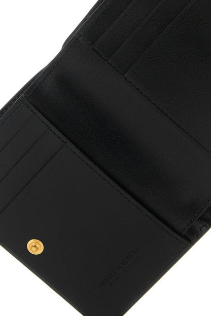 BOTTEGA VENETA | Black leather small Intrecciato wallet