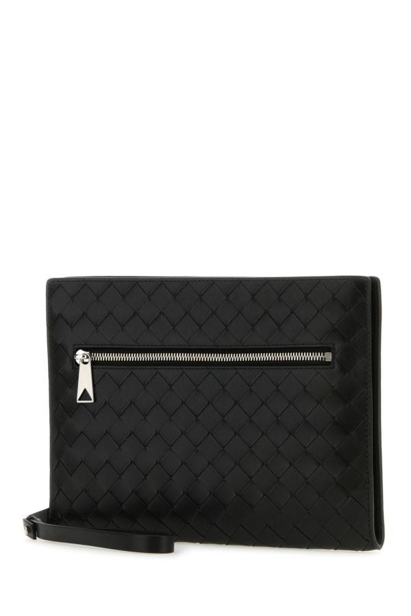 BOTTEGA VENETA | Black leather small Intrecciato document case