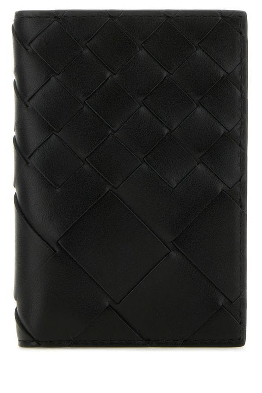 BOTTEGA VENETA | Black leather Intrecciato card holder