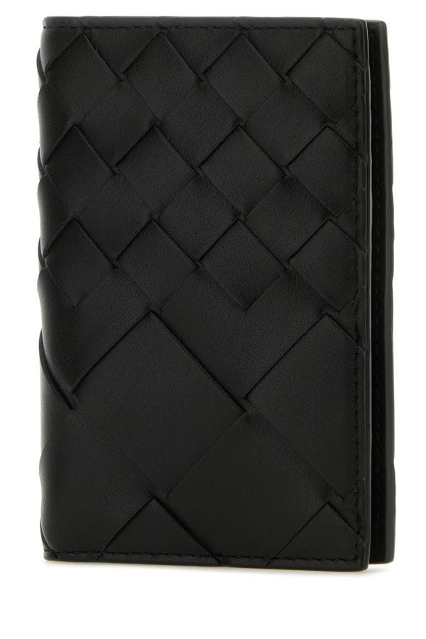 BOTTEGA VENETA | Black leather Intrecciato card holder