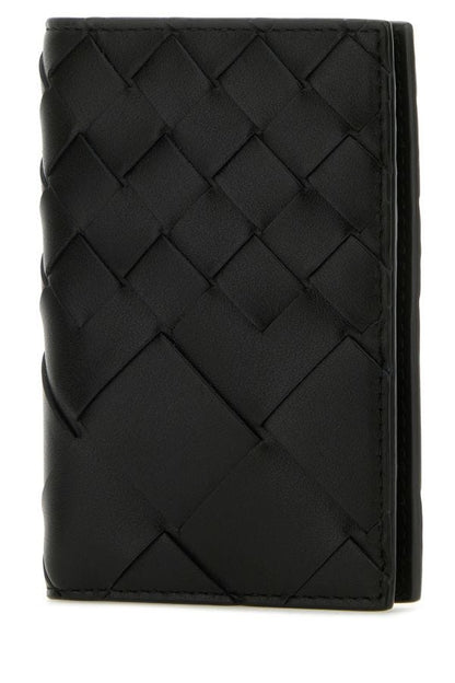 BOTTEGA VENETA | Black leather Intrecciato card holder