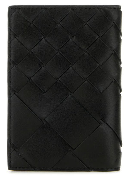 BOTTEGA VENETA | Black leather Intrecciato card holder