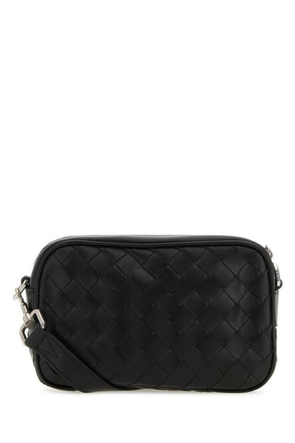 BOTTEGA VENETA | Black leather Intrecciato Mini crossbody bag