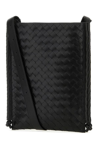 BOTTEGA VENETA | Black leather Flat Loops crossbody bag