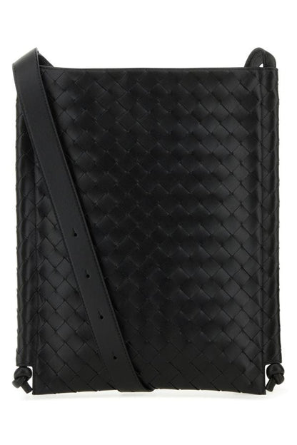 BOTTEGA VENETA | Black leather Flat Loops crossbody bag
