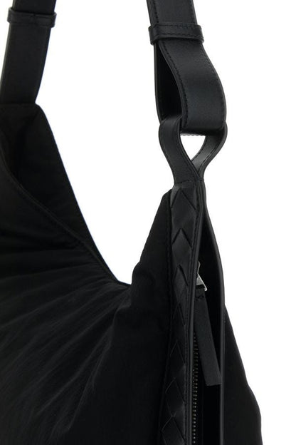 BOTTEGA VENETA | Black fabric shoulder bag