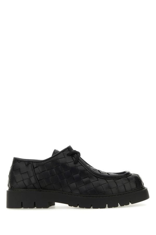 BOTTEGA VENETA | Black leather Haddock lace-up shoes