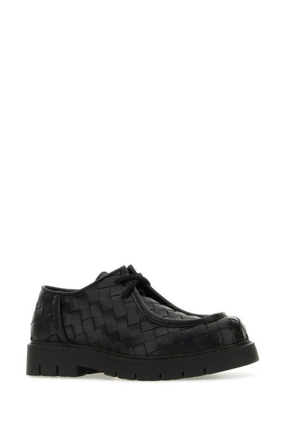 BOTTEGA VENETA | Black leather Haddock lace-up shoes