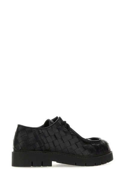 BOTTEGA VENETA | Black leather Haddock lace-up shoes