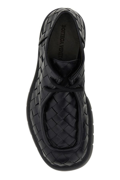 BOTTEGA VENETA | Black leather Haddock lace-up shoes