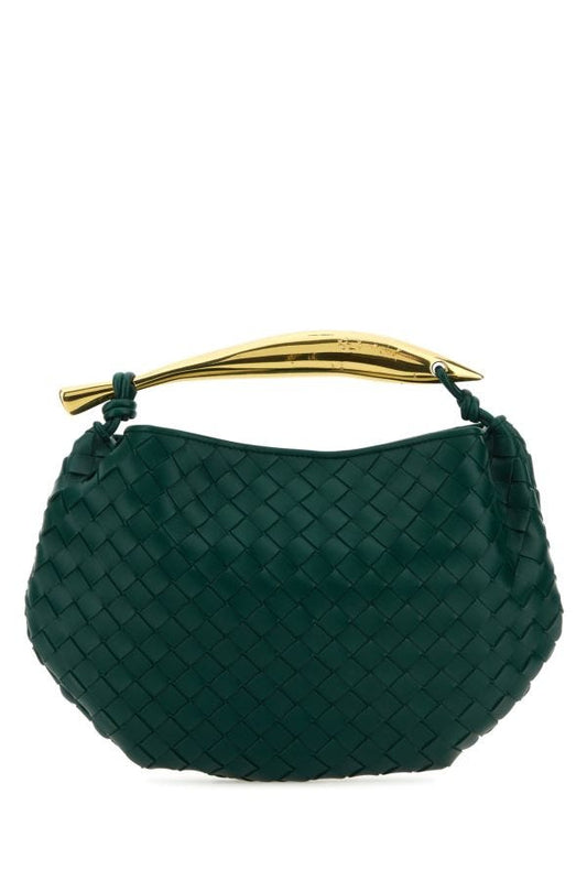 BOTTEGA VENETA | Bottle green leather Sardine handbag
