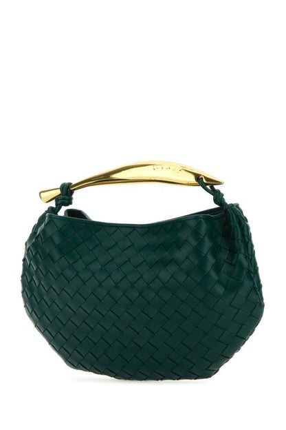 BOTTEGA VENETA | Bottle green leather Sardine handbag