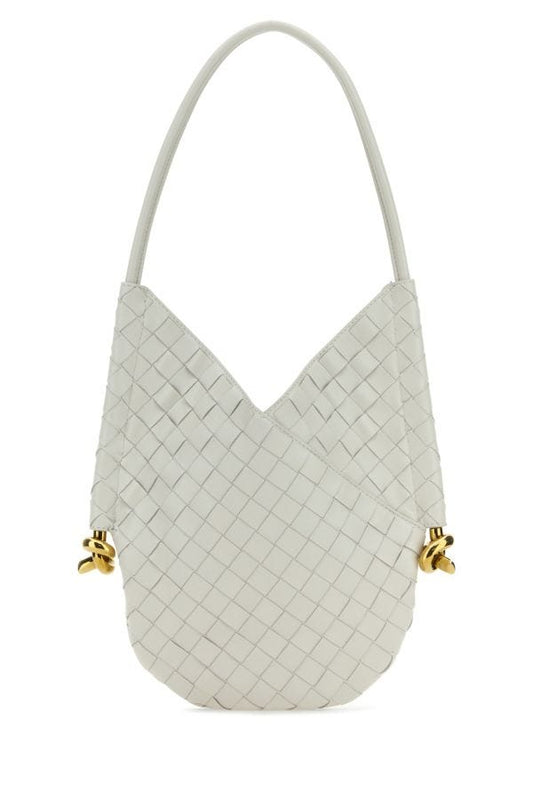 BOTTEGA VENETA | White nappa leather small Solstice shoulder bag