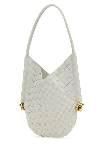 BOTTEGA VENETA | White nappa leather small Solstice shoulder bag