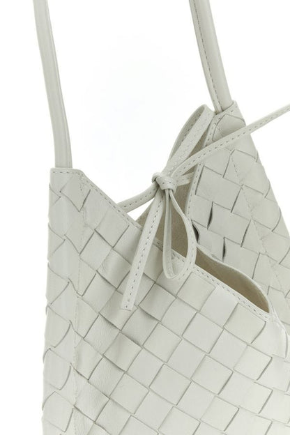 BOTTEGA VENETA | White nappa leather small Solstice shoulder bag
