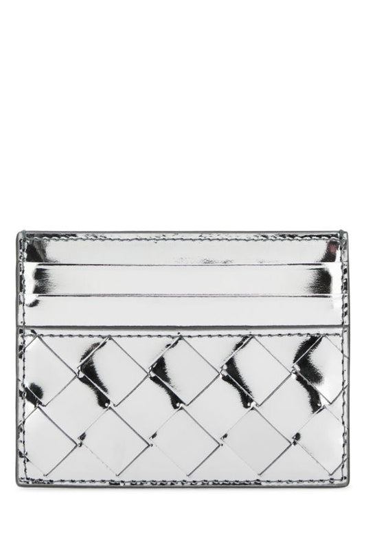 BOTTEGA VENETA | Silver leather card holder
