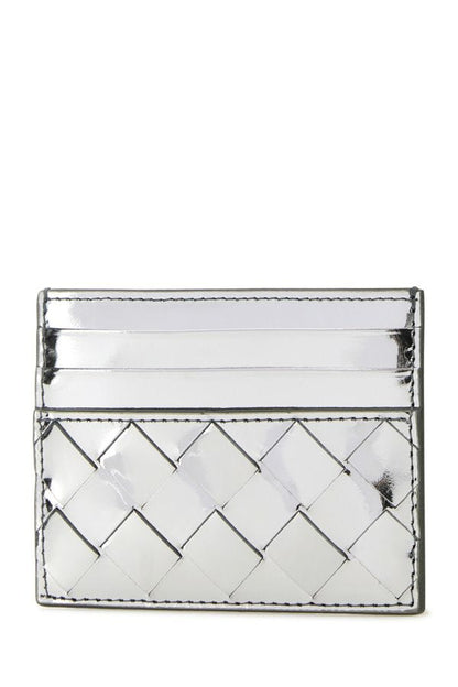BOTTEGA VENETA | Silver leather card holder