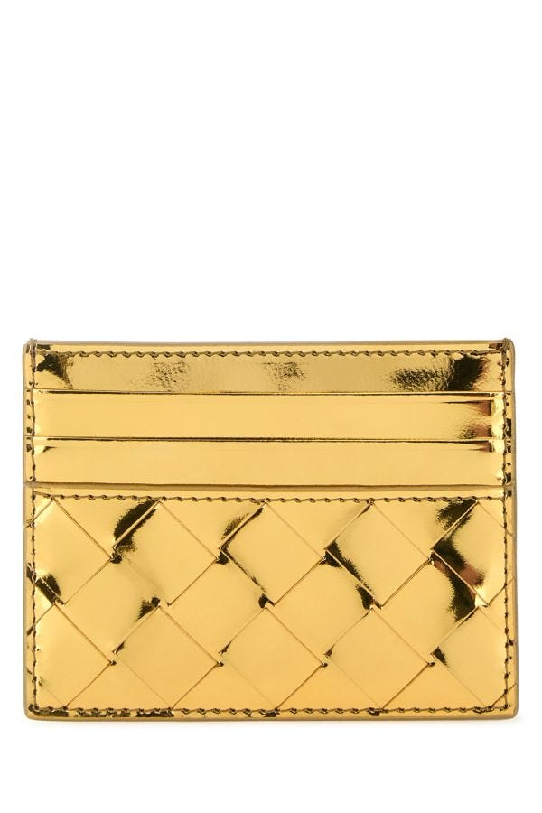BOTTEGA VENETA | Gold leather card holder