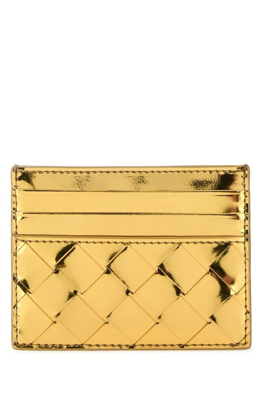 BOTTEGA VENETA | Gold leather card holder