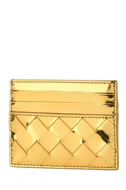 BOTTEGA VENETA | Gold leather card holder