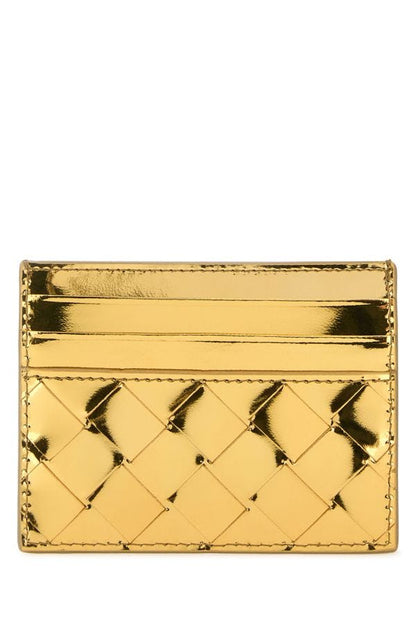 BOTTEGA VENETA | Gold leather card holder