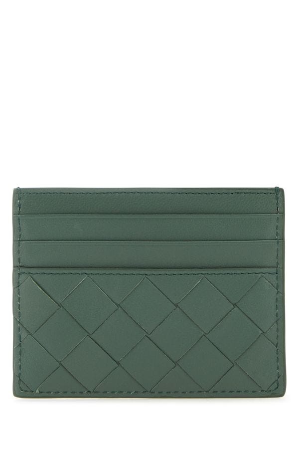 BOTTEGA VENETA | Sage green nappa leather card holder