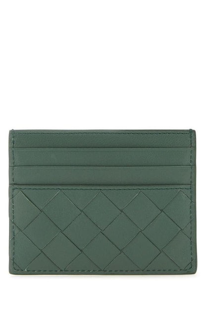 BOTTEGA VENETA | Sage green nappa leather card holder