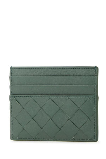 BOTTEGA VENETA | Sage green nappa leather card holder