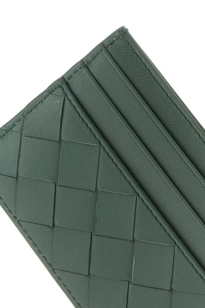 BOTTEGA VENETA | Sage green nappa leather card holder