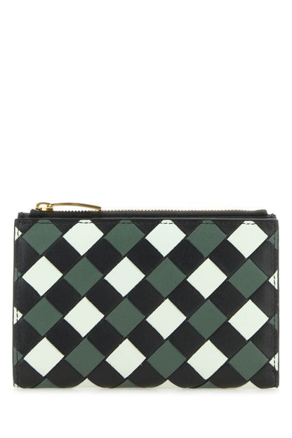 BOTTEGA VENETA | Multicolor nappa leather medium Intrecciato wallet