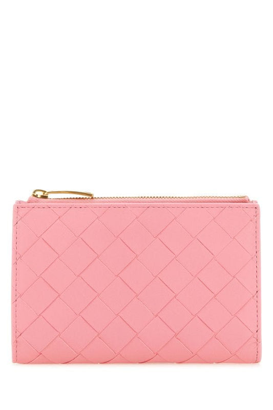 BOTTEGA VENETA | Pink nappa leather medium Intrecciato wallet