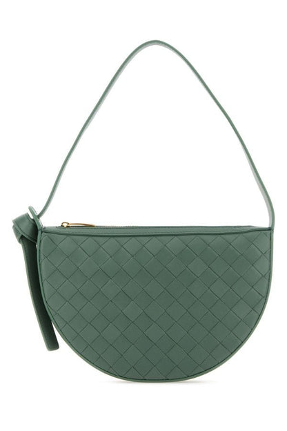 BOTTEGA VENETA | Sage green leather Mini Sunrise shoulder bag