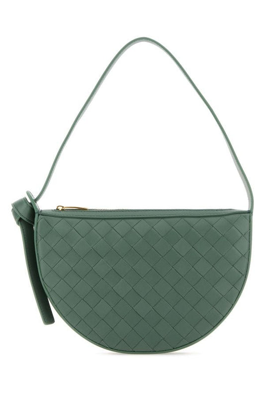 BOTTEGA VENETA | Sage green leather Mini Sunrise shoulder bag