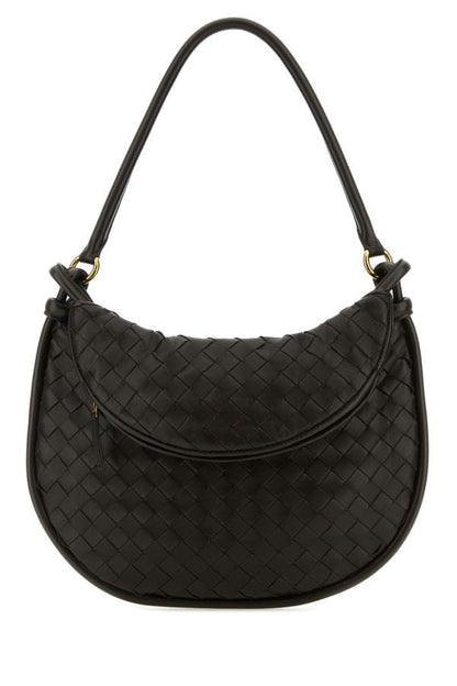 BOTTEGA VENETA | Dark brown leather medium Gemelli shoulder bag