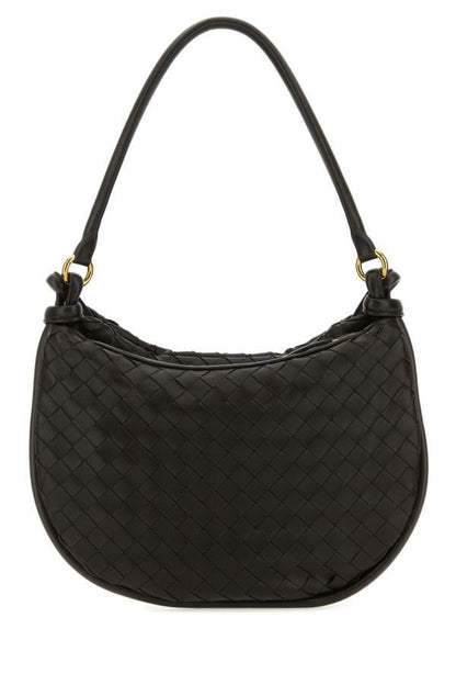 BOTTEGA VENETA | Dark brown leather medium Gemelli shoulder bag